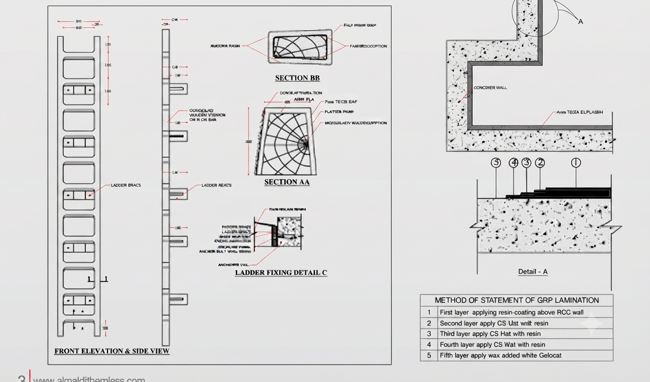 GRP Lining Technical Drawing